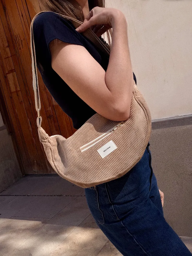 Sac demi-lune uni Matéo