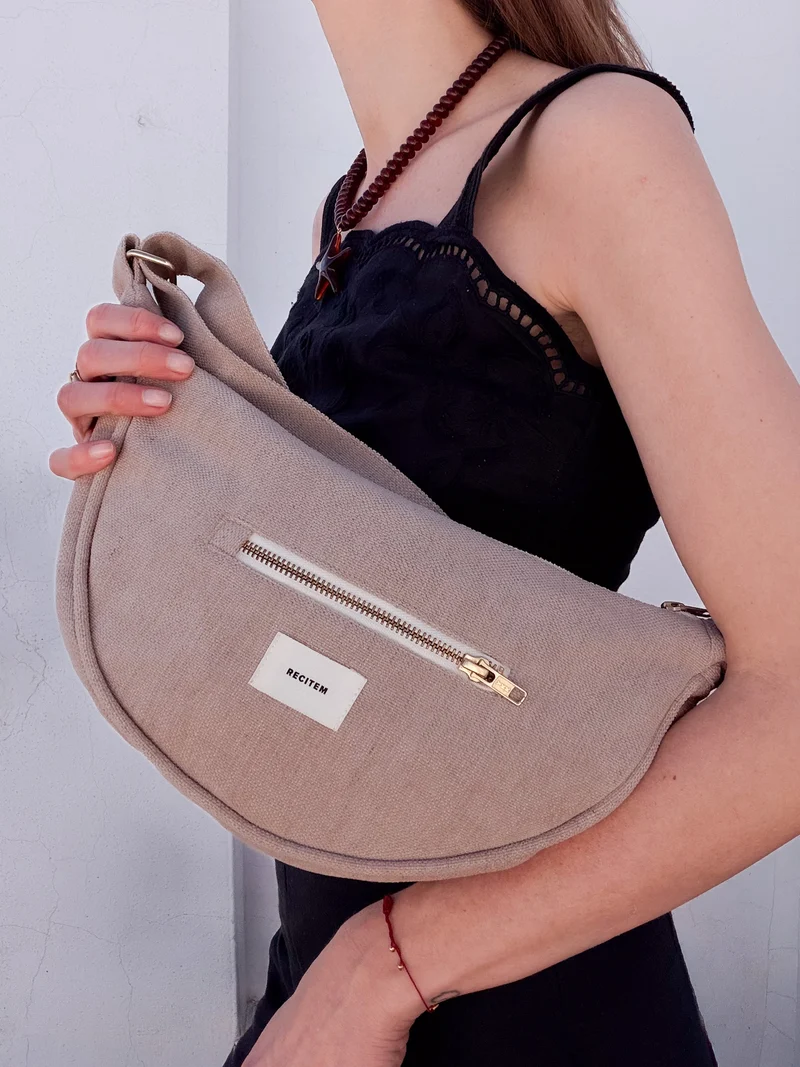 Sac demi-lune uni Arthur