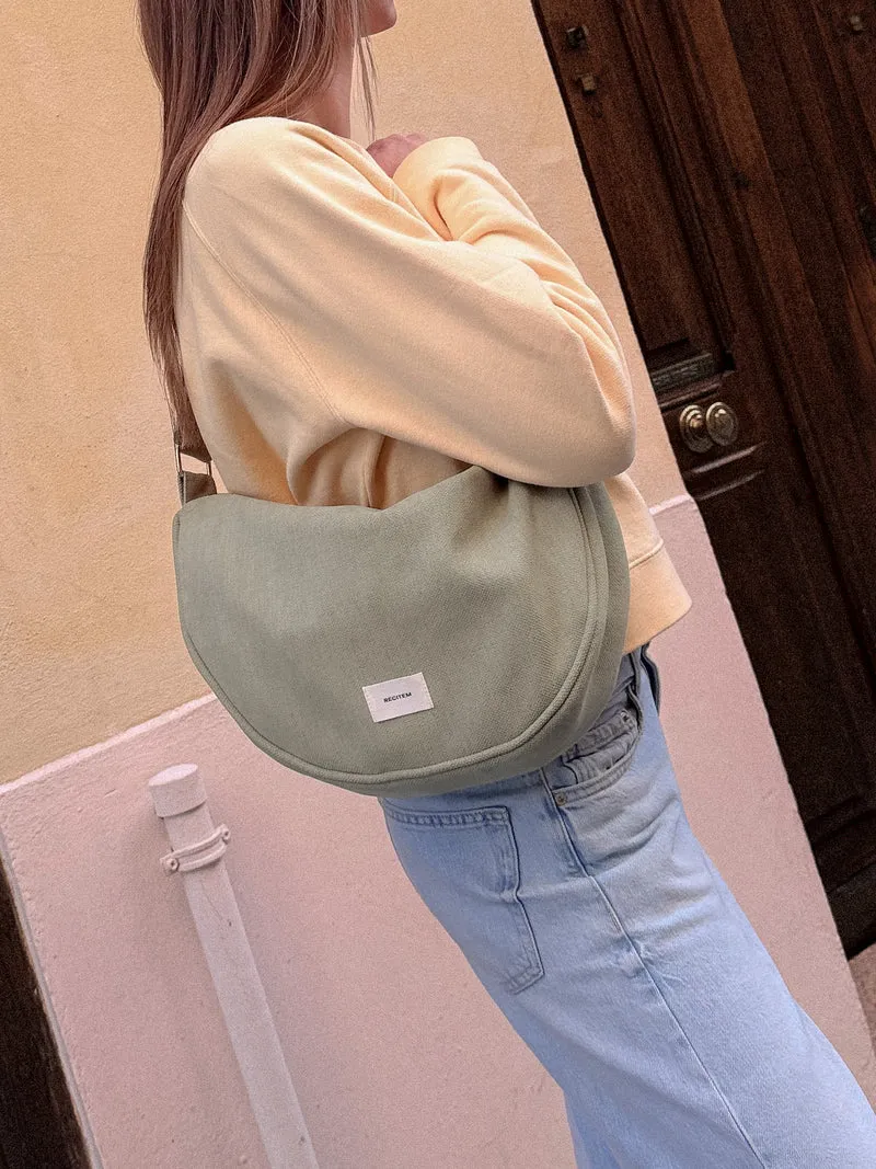 Sac maxi demi-lune uni Maël