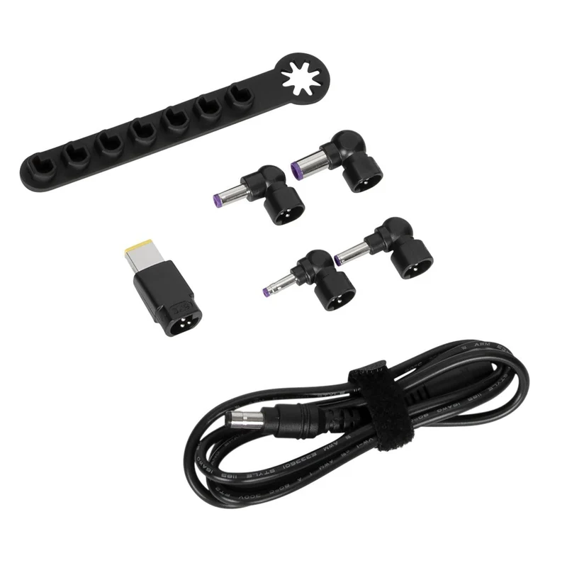 Kit d'accessoires pour l'alimentation de l'héritage 90W (câble DC vers l'embout + 5 embouts + barre de rangement) - 1.8M