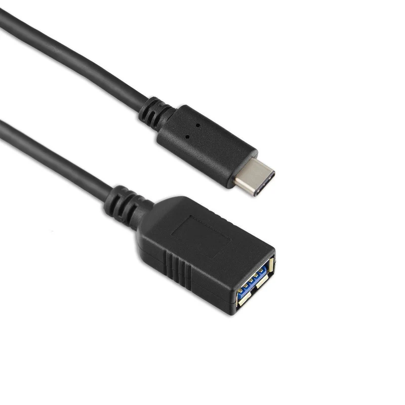 Câble USB-C vers USB-A(f) 5 Gbit/s, 3A, 15 cm - Noir