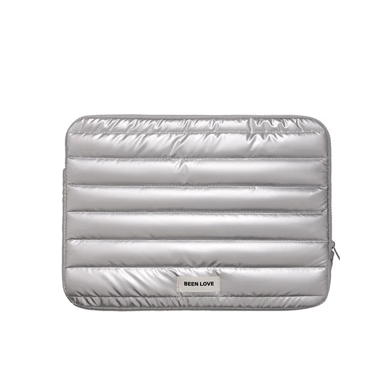 Housse Ordinateur Matelassé - Silver