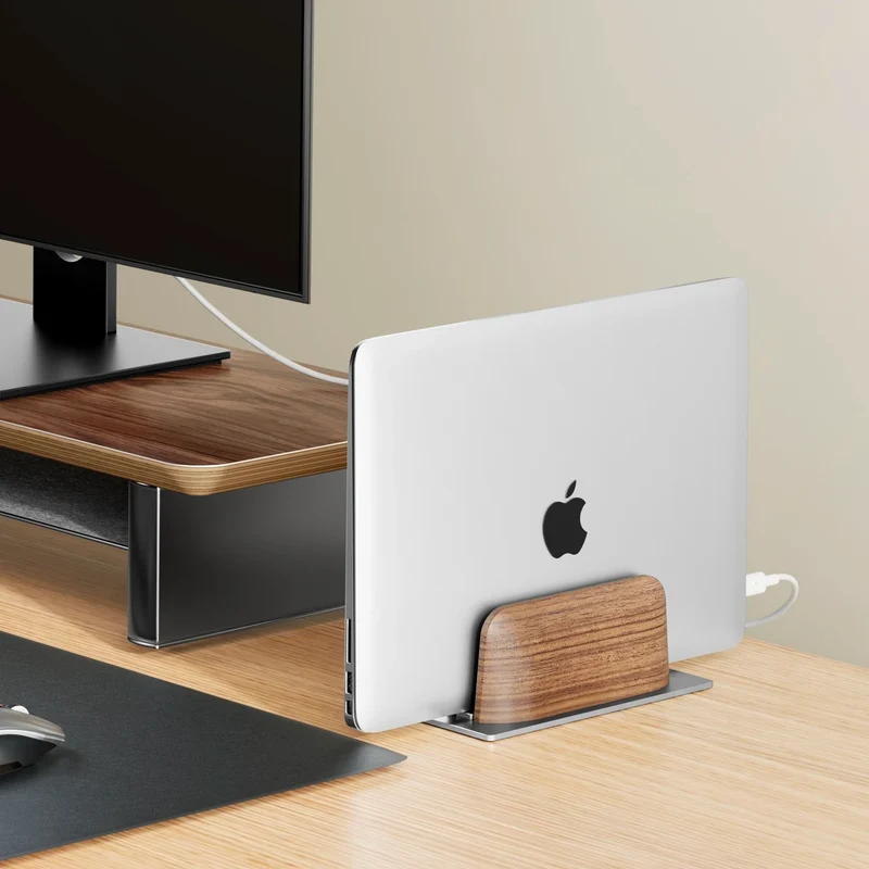 Support Ordinateur Vertical - Bois