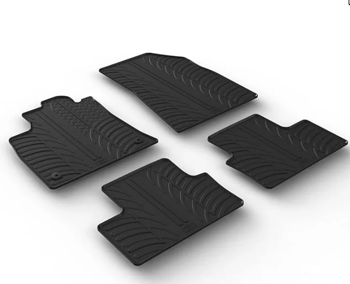 Set tapis de caoutchouc compatible avec Renault Clio