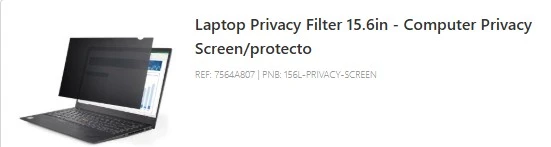 Laptop Privacy Filter 15.6in - Computer Privacy screen/protecto
