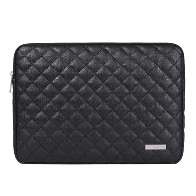 Housse Ordinateur 14 Pouces Quilt en Cuir