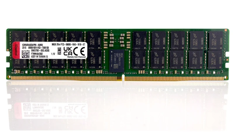 Kingston 1 x 96GB DDR5 5600MT/s ECC RDIMM Server RAM (KSM56R46BD4PMI-96MBI)