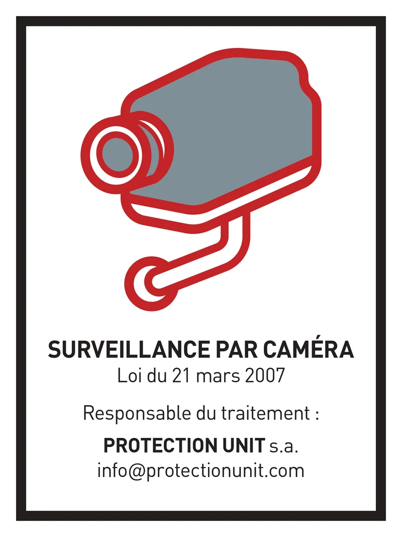 Panneau surveillance caméra - 3mm 30*40cm