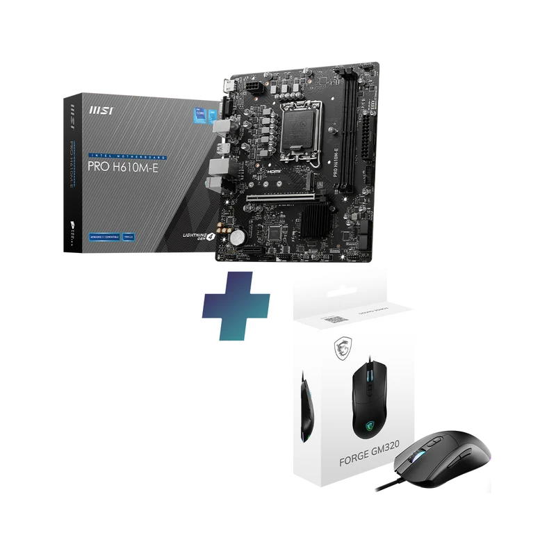 MSI PRO H610M-E + MSI FORGE GM320 offerte
