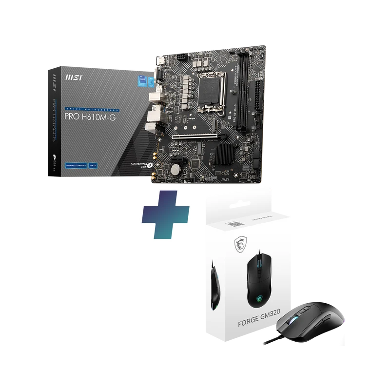 MSI PRO H610M-G + MSI FORGE GM320 offerte