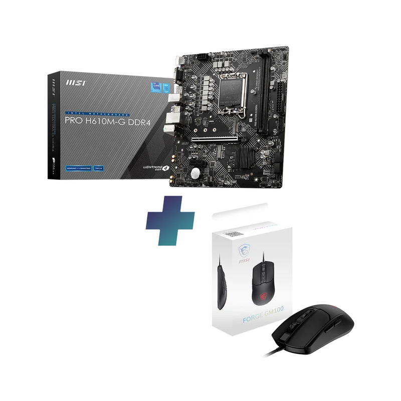 MSI PRO H610M-G DDR4 + MSI FORGE GM100 offerte