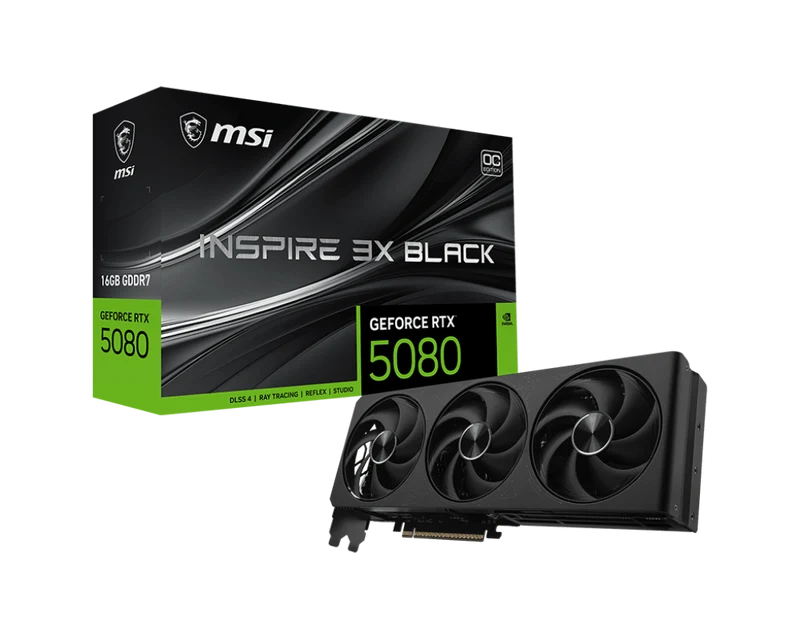 MSI GeForce RTX 5080 16G INSPIRE 3X OC BLACK