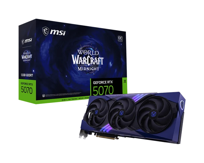MSI GeForce RTX 5070 12G World of Warcraft MIDNIGHT VOID EDITION OC