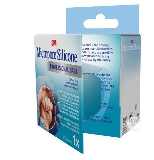 3M Micropore Silicone Sparadrap 2,5cm x 5m Pièce