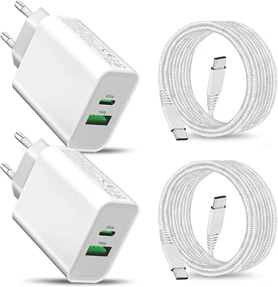 Chargeur USB 25w et 18w + Cable USB C