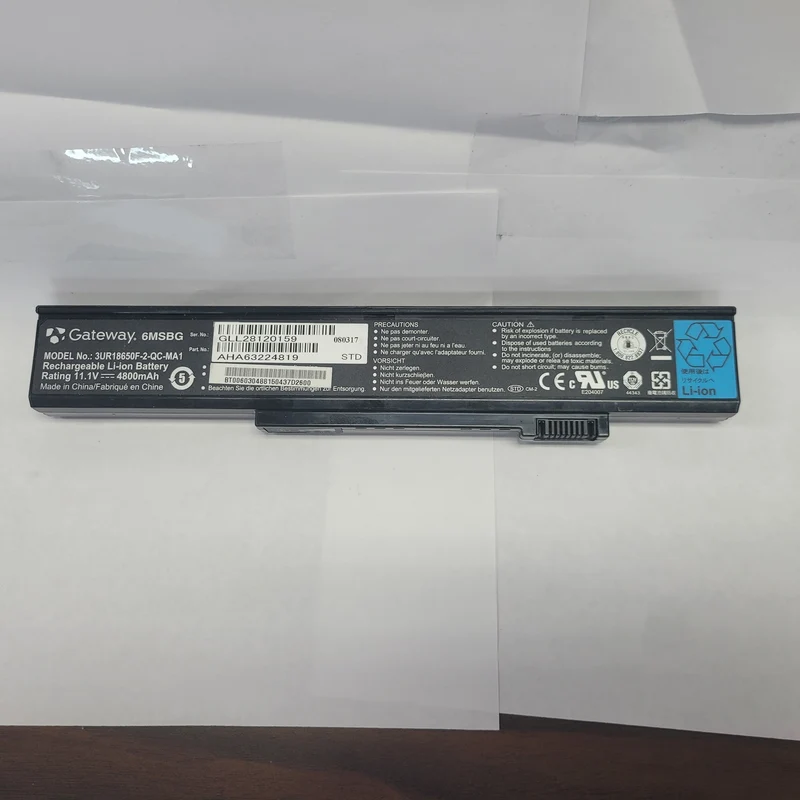 Gateway Type 6MSBG Model 3UR18650F-2-QC-MA1 11.1V 48Wh
