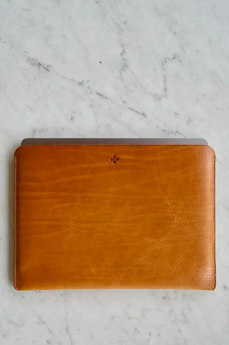 Pochette ordinateur 13" cuir foulonné | Horizontale