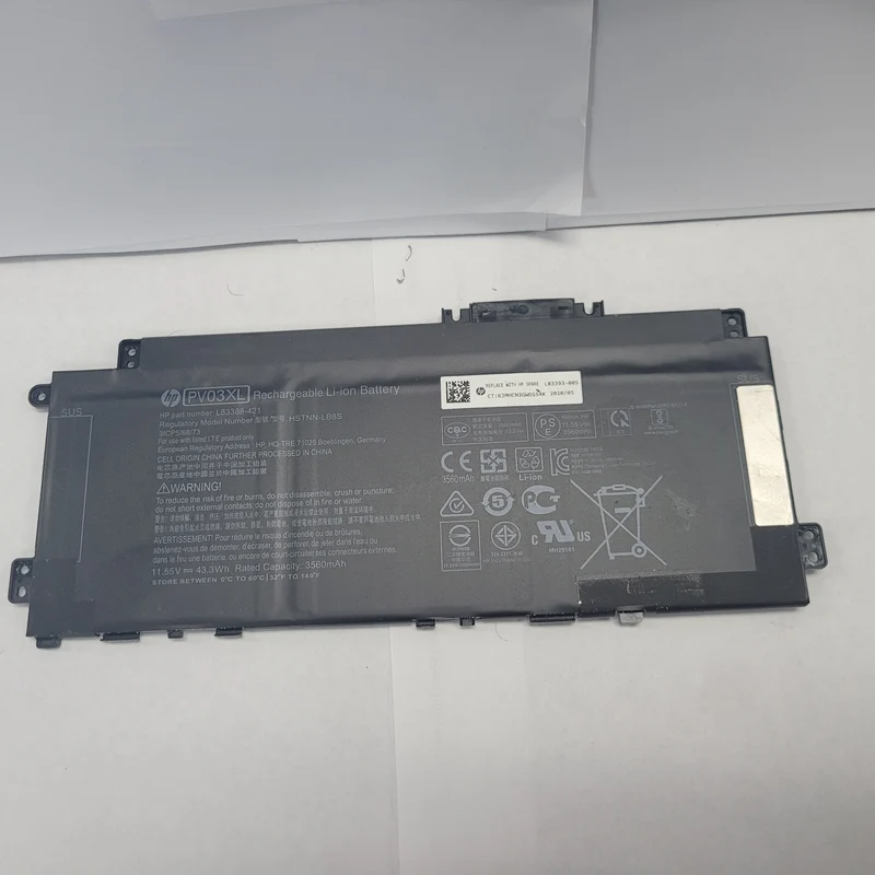 OEM HP PV03XL Li-ion Battery Part Number L83388-421 Model No. HSTNN-LB8S