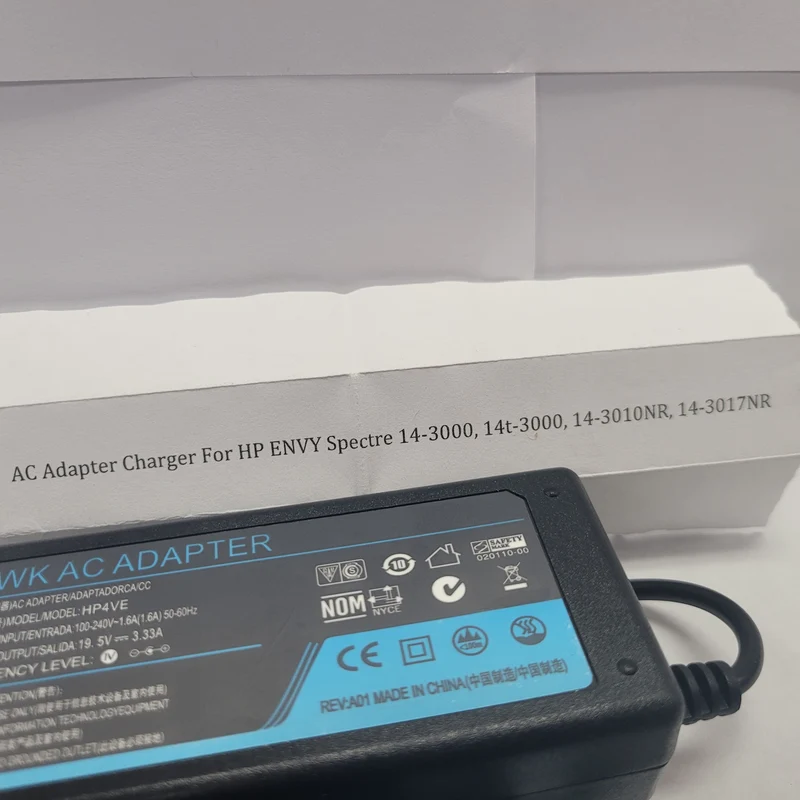 AC Adapter Charger For HP ENVY Spectre 14-3000, 14t-3000, 14-3010NR, 14-3017NR