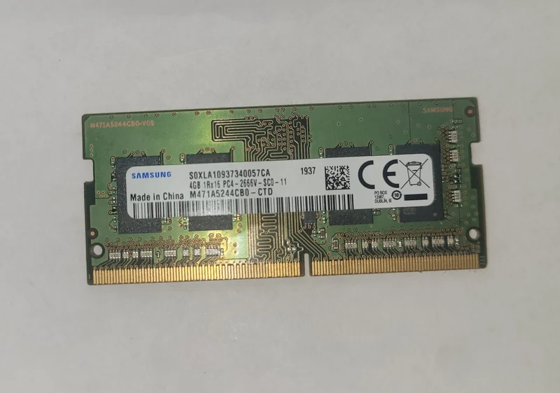 Samsung S0XLA10937340057CA 4GB 1RX16 PC4-2666V-SC0-11 Laptop RAM
