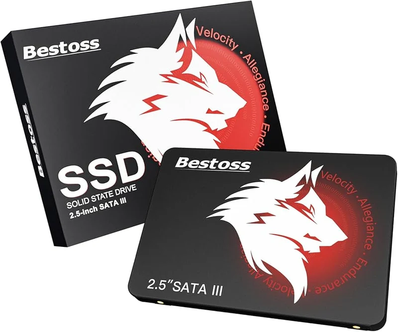 Bestoss 256GB 2.5" SSD Internal Hard Drive for PC or Laptop, SATA III 6Gb/s Internal State Drive, Up to 550MB/s, Computer Storage Upgrade for Office, Students, Home Entertainment