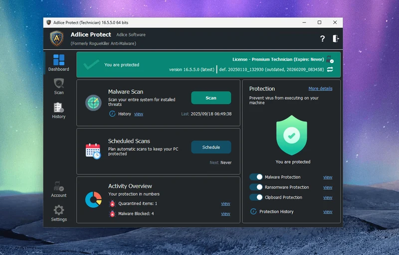 Adlice Protect Anti-Malware Software 1 License (Lifetime)