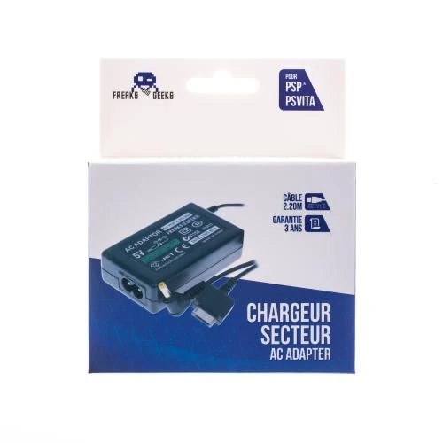 Chargeur secteur PS Vita 1000 & PSP + câble (avec 2 embouts)