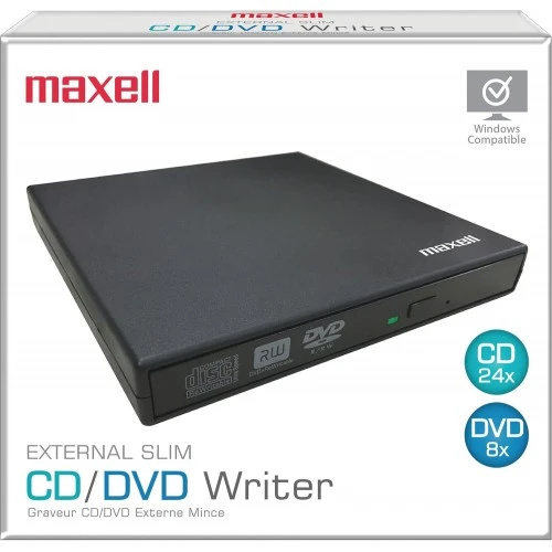 Lecteur et graveur externe CD 24x / DVD 8x mince Maxell NEUF
