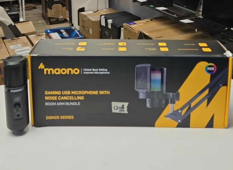 Microphone Gaming USB Maono DGM20S RGB avec Bras Articulé
