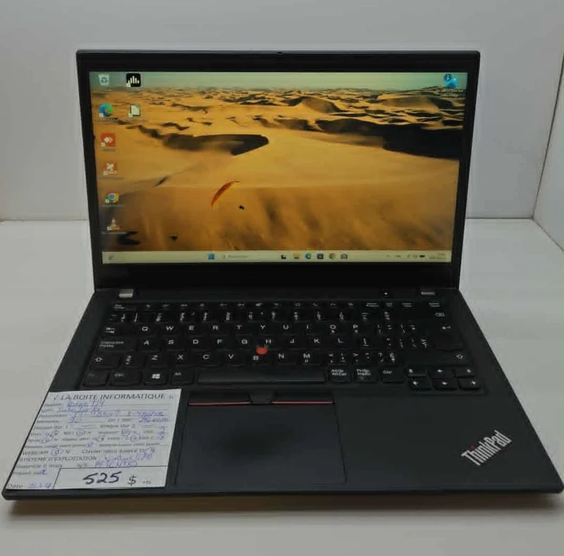 💻 Laptop Lenovo ThinkPad T14 i7-1185G7 16Go DDR4 SSD NVMe 512 Go 14po USB-C Win11 Pro