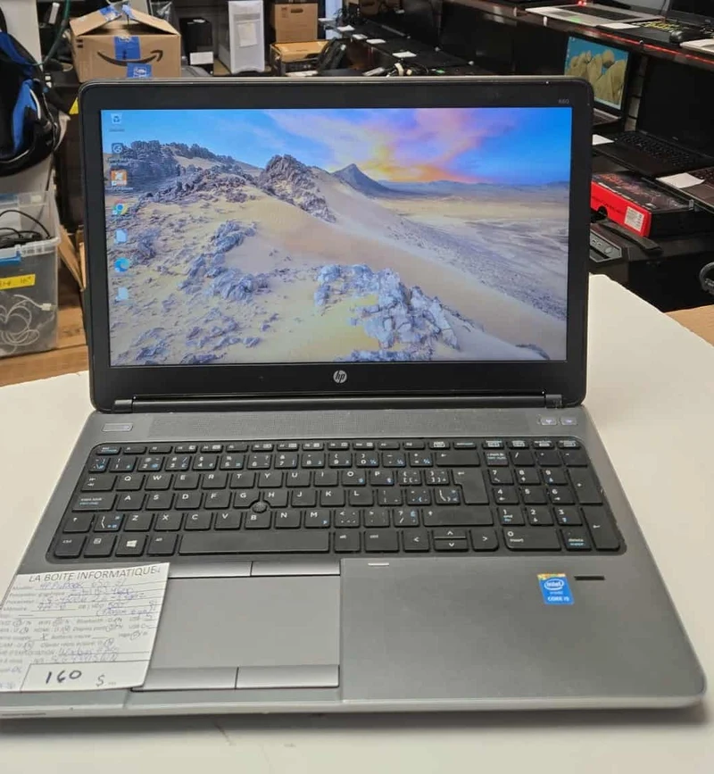 Laptop HP ProBook 650 G1 i5-4300M 8Go Ram HDD 500Go DVD 15,6po HDMI