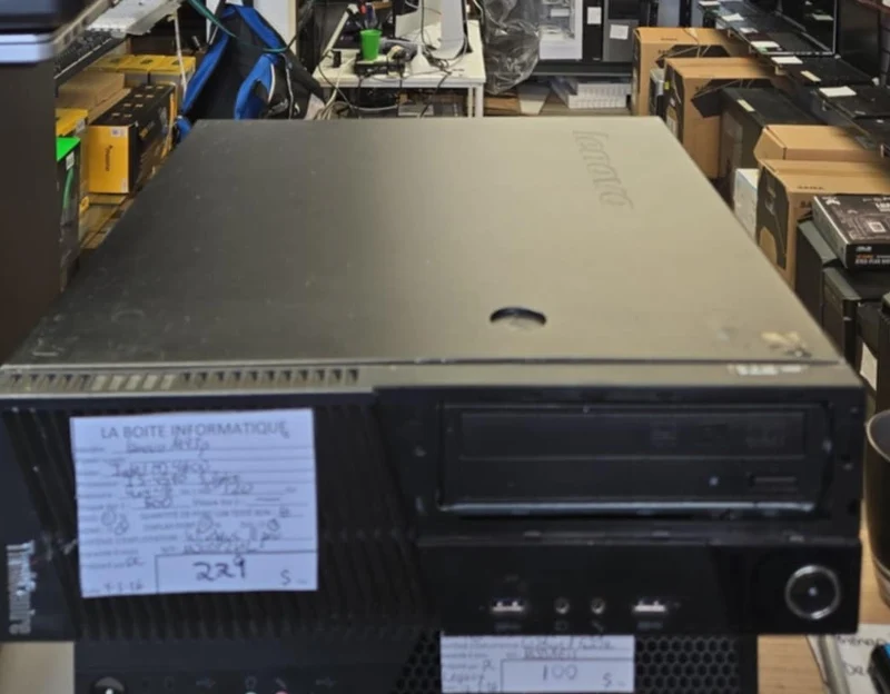 PC de bureau Lenovo ThinkCentre M93p i5-4590 16Go Ram SSD 120Go HDD 500Go DVD DP Win11