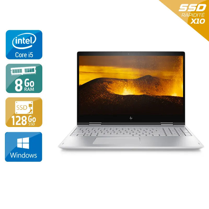 Envy X360 15 15,6" 2015 - Intel Core i5 2,2Ghz - 2 - 8Go DDR3 - 128Go SSD - Intel HD Graphics 4400 - Gris / Noir - Windows 10 - AZERTY