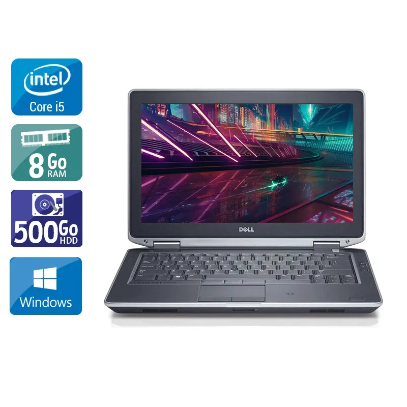 Latitude E6330 13,3" 2013 - Intel Core i5 2,9Ghz - 2 - 8Go DDR3 - 500Go HDD - Intel HD Graphics 4000 - Gris / Noir - Windows 10 - AZERTY