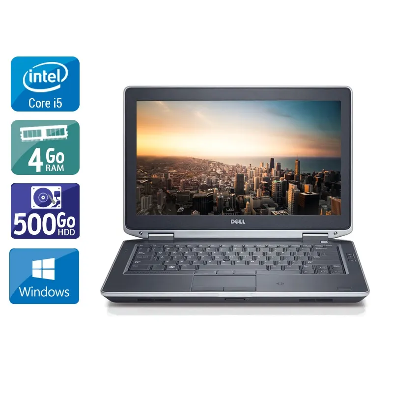 Latitude E6320 13,3" 2011 - Intel Core i5 2,5Ghz - 2 - 4Go DDR4 - 500Go HDD - Intel HD Graphics 3000 - Gris / Noir - Windows 10 - AZERTY
