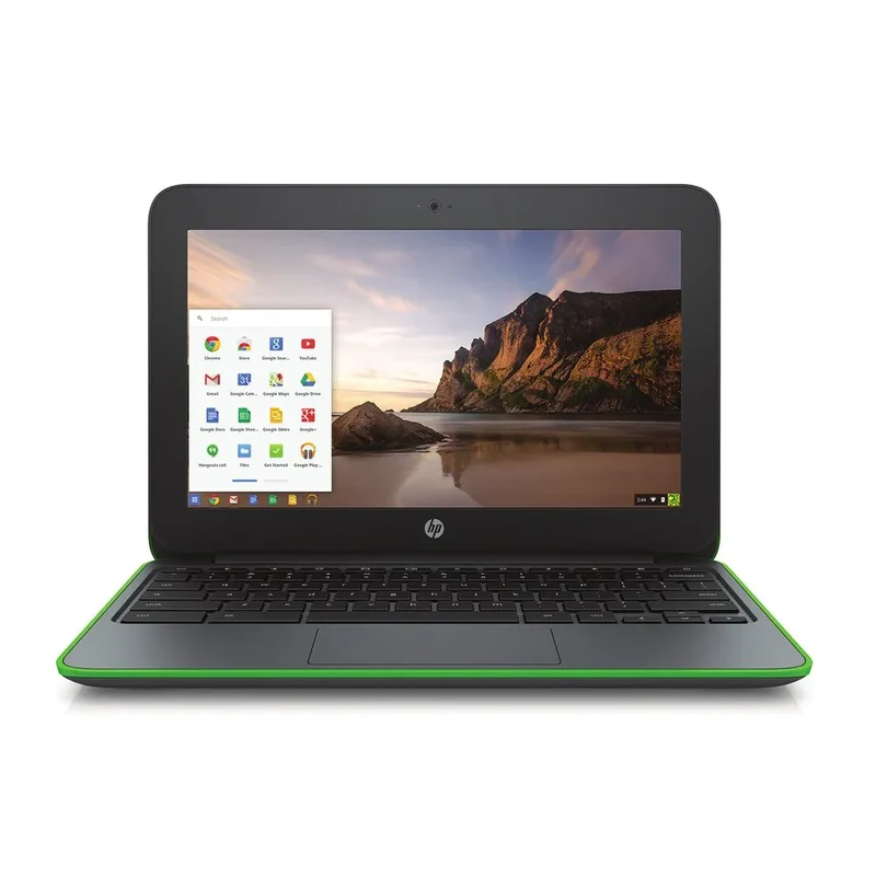 Chromebook 11 G5 EE 11,6" 2016 - Intel Celeron 1,6Ghz - 2 - 4Go LPDDR3 - 32Go eMMC - Intel HD Graphics 400 - Noir et vert - Chrome OS - AZERTY