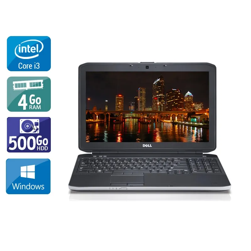 Latitude E5530 15,6" 2012 - Intel Core i3 2,5Ghz - 2 - 4Go DDR4 - 500Go HDD - Intel HD Graphics 4000 - Gris / Noir - Windows 10 - AZERTY