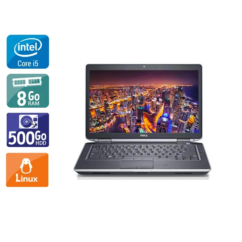 Latitude E6440 14" 2014 - Intel Core i5 2,7Ghz - 2 - 8Go DDR3 - 500Go HDD - Intel HD Graphics 4600 - Gris / Noir - Linux - AZERTY