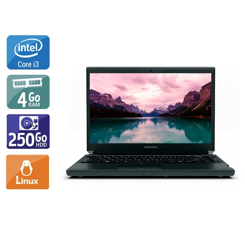 Portégé R830 13,3" 2011 - Intel Core i3 2,1Ghz - 2 - 4Go DDR4 - 250Go HDD - Intel HD Graphics 3000 - Gris / Noir - Linux - AZERTY