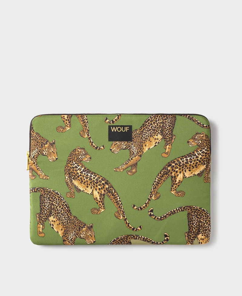 Olive Leopard Laptop Sleeve 15&16