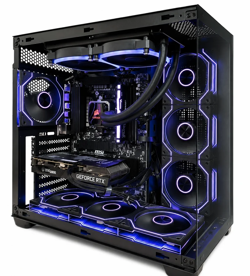 AMD Ryzen 7 7700x, 32 Go, Samsung NVMe 512 GB, 500 GB SSD, Asus Dual OC RTX 4070 12 GB