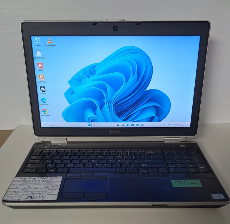 Laptop Dell Latitude E6530 i5-3320M 8Go RAM SSD 240Go 15.6po HDMI Wi-Fi Webcam Win11 Pro
