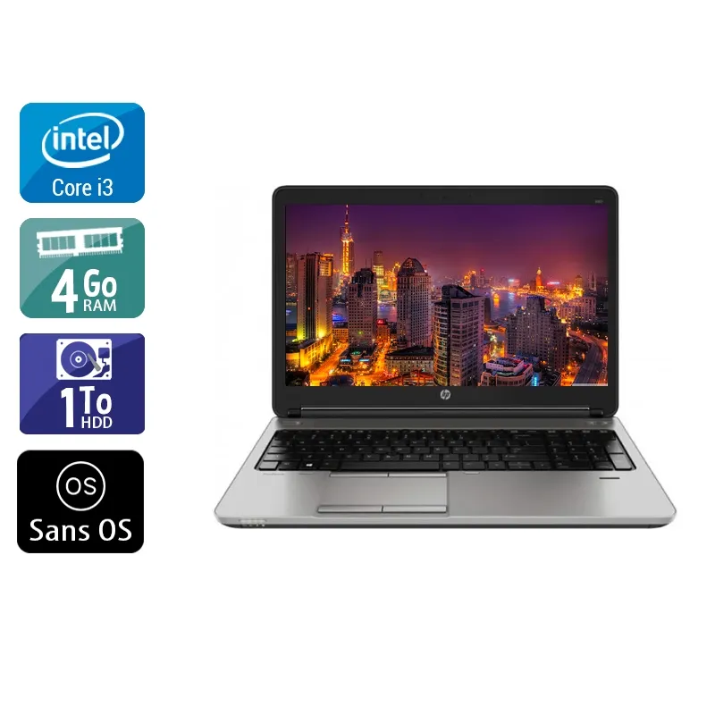 ProBook 650 G1 15,6" 2013 - Intel Core i3 2,4Ghz - 2 - 8Go DDR3 - 1To HDD - Intel HD Graphics 4600 - Gris / Noir - Sans OS - AZERTY