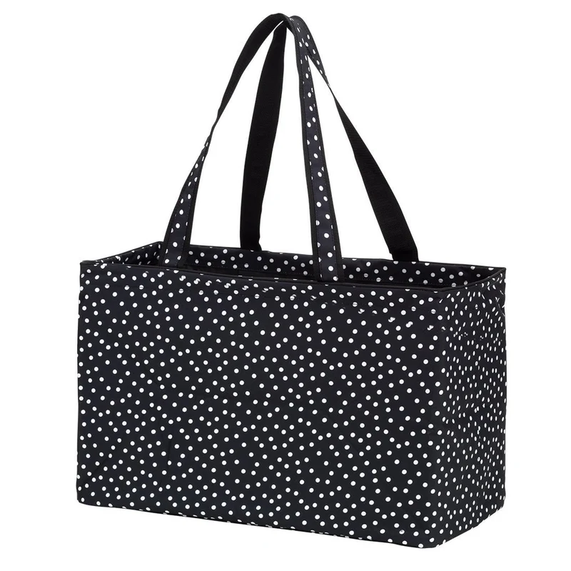 Black Scattered Dot Ultimate Tote - Personalized