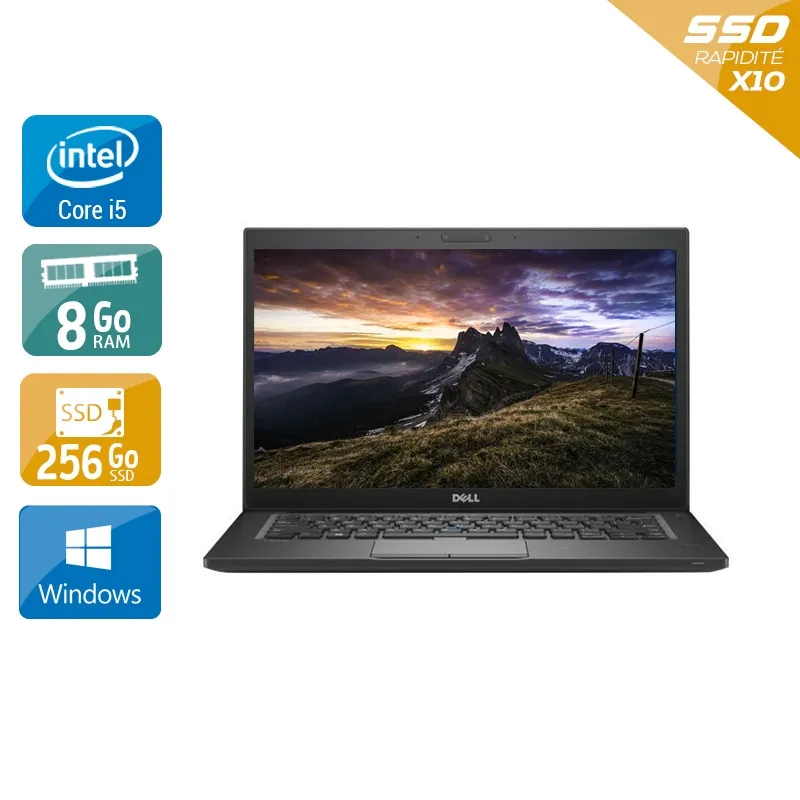 Latitude 7280 12,5" 2015 - Intel Core i5 2,3Ghz - 2 - 8Go DDR4 - 256Go SSD - Intel HD Graphics 620 - Gris / Noir - Windows 10 - AZERTY