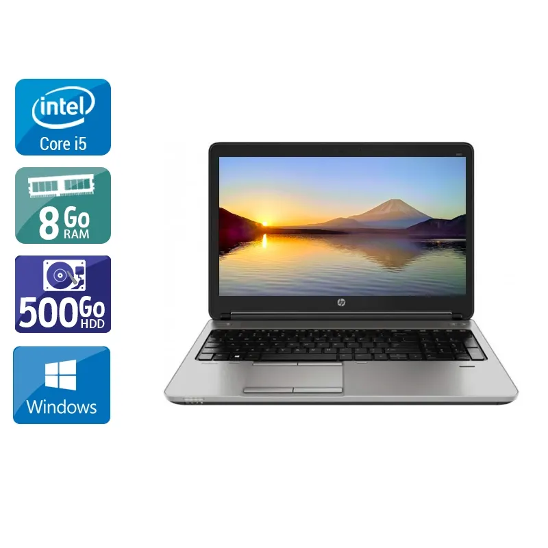 ProBook 650 G1 15,6" 2013 - Intel Core i5 2,5Ghz - 2 - 8Go DDR3 - 500Go HDD - Intel HD Graphics 4600 - Gris / Noir - Windows 10 - AZERTY