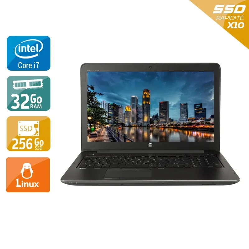 ZBook 15 G3 15,5" 2015 - Intel Core i7 2,7Ghz - 4 - 32Go DDR4 - 256Go SSD - Nvidia Quadro M1000M - Gris / Noir - Linux - AZERTY