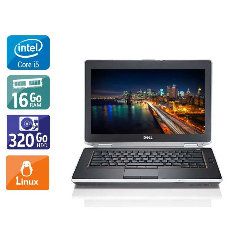 Latitude E6430 14" 2013 - Intel Core i5 2,7Ghz - 2 - 16Go DDR3 - 320Go HDD - ‎Intel HD Graphics 3000 - Gris / Noir - Linux - AZERTY