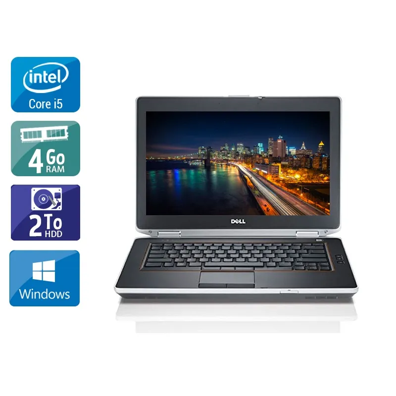Latitude E6430 14" 2013 - Intel Core i5 2,7Ghz - 2 - 4Go DDR4 - 2To HDD - ‎Intel HD Graphics 3000 - Gris / Noir - Windows 10 - AZERTY