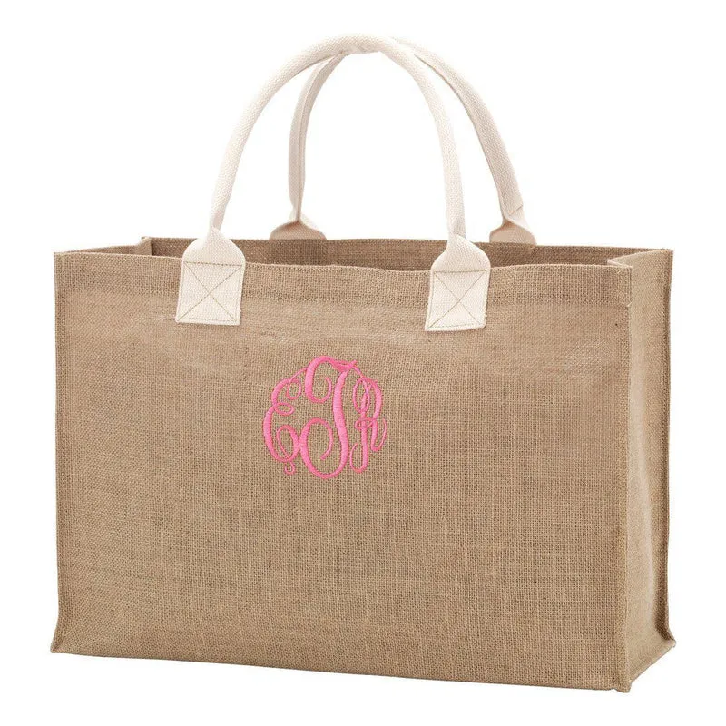 Burlap Tote Bag - Personalized